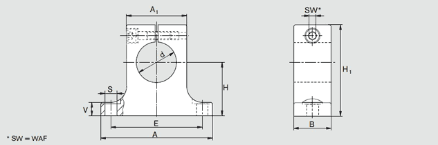 力士樂(lè)光軸支座R105501600圖紙